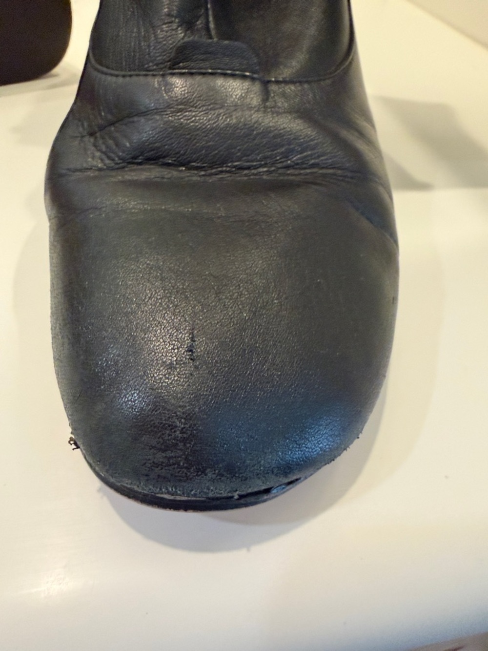 Celine Black Leather Fold-Over Ankle Booties - Picture 8 of 10
